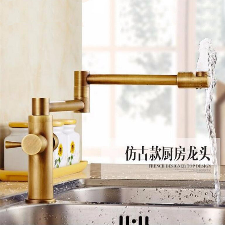 м  Ÿ  Ȳ Ƽũ ֹ  ȸ ֹ ͼ , ũ  ̽ ֹ  4 /Fashion Europe style total brass Antique brushed kitchen faucet swivel kitchen mixer ta